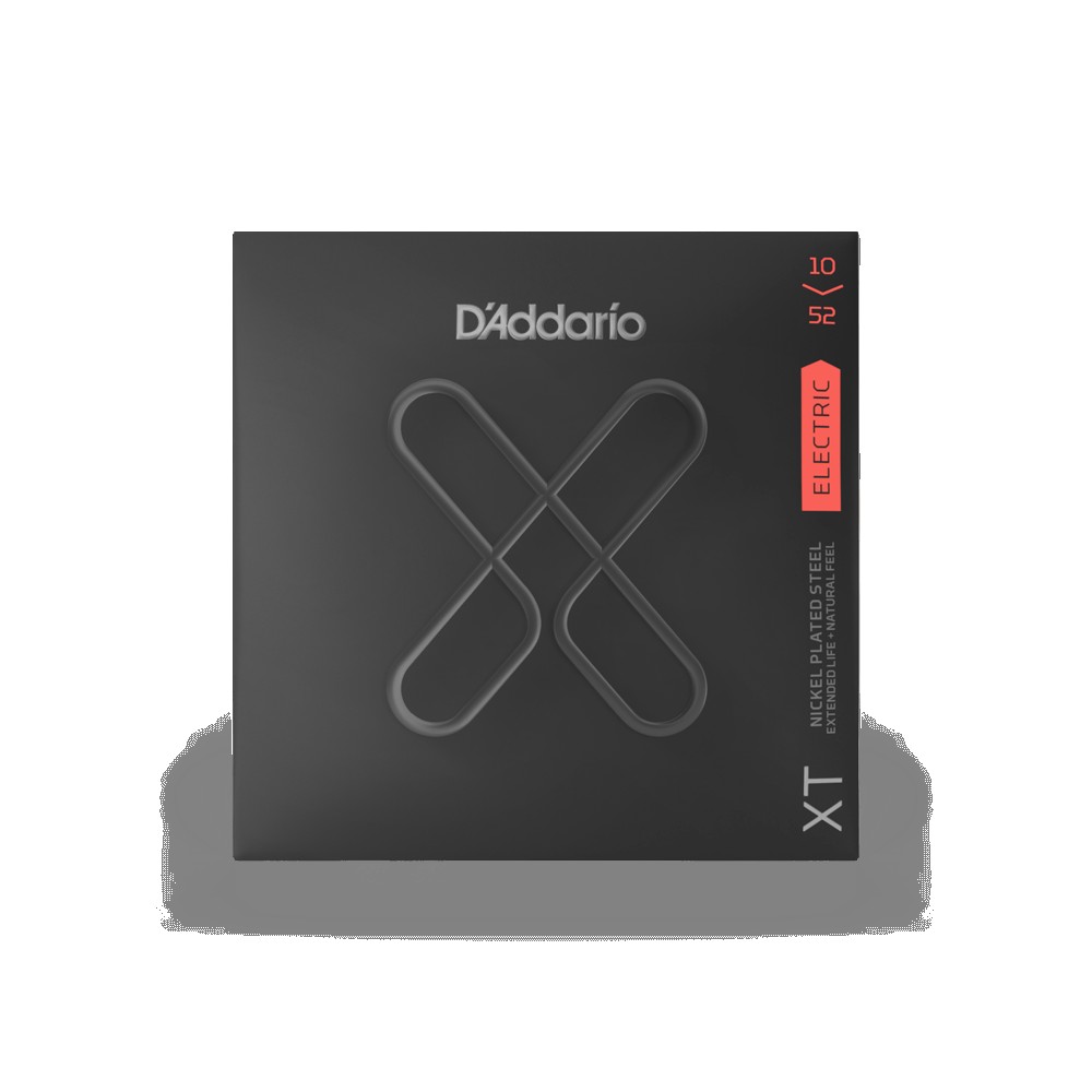 D`ADDARIO XTE1052 XT ELECTRIC NICKEL PLATED STEEL LIGHT TOP / HEAVY BOTTOM (10-52)