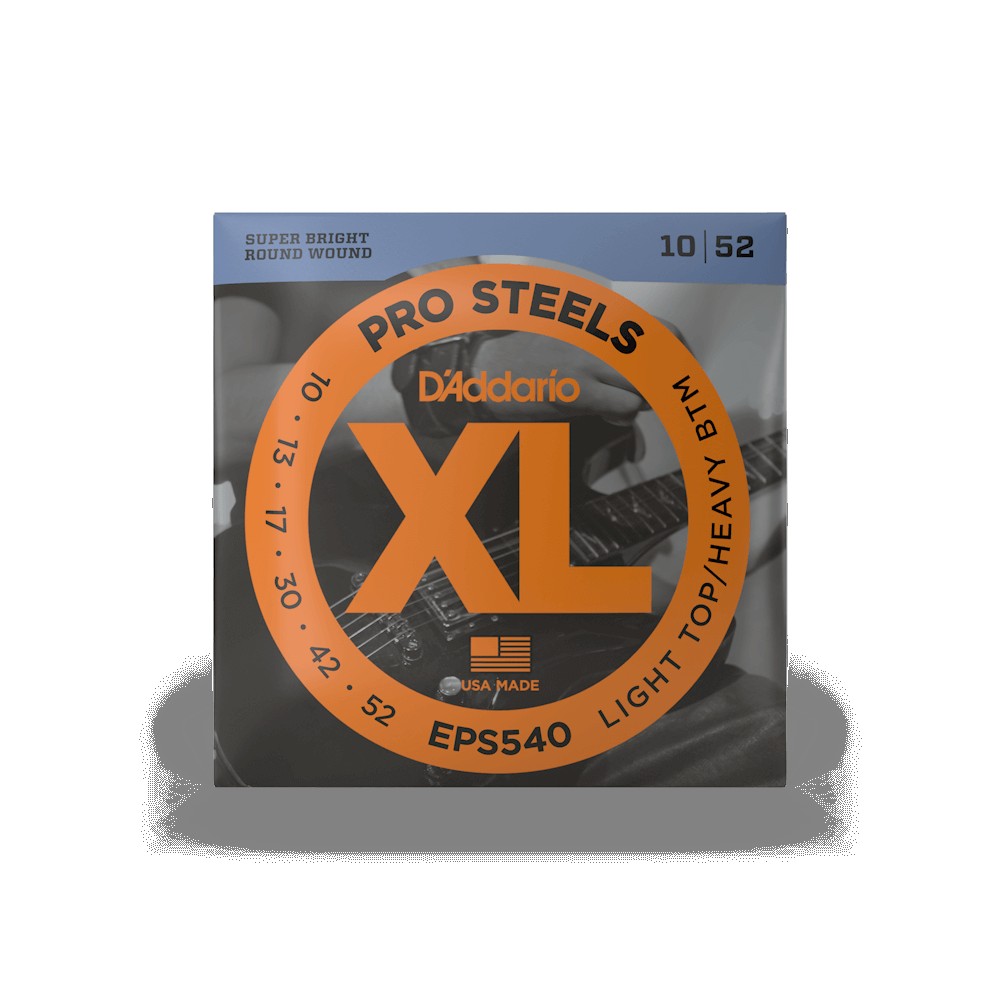 D`ADDARIO EPS540 XL PROSTEELS LIGHT TOP / HEAVY BOTTOM (10-52)