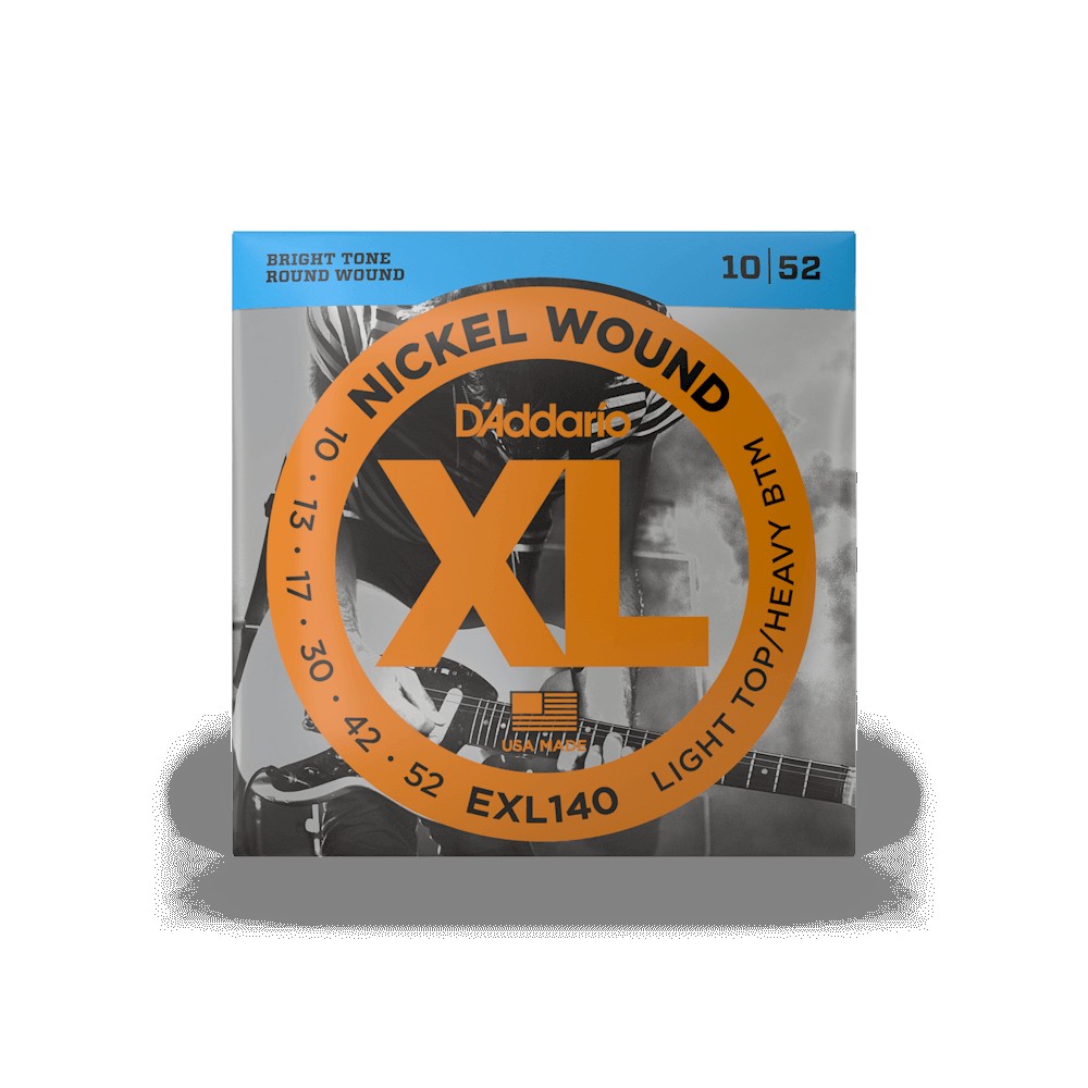 D`ADDARIO EXL140 XL NICKEL WOUND LIGHT TOP / HEAVY BOTTOM (10-52)
