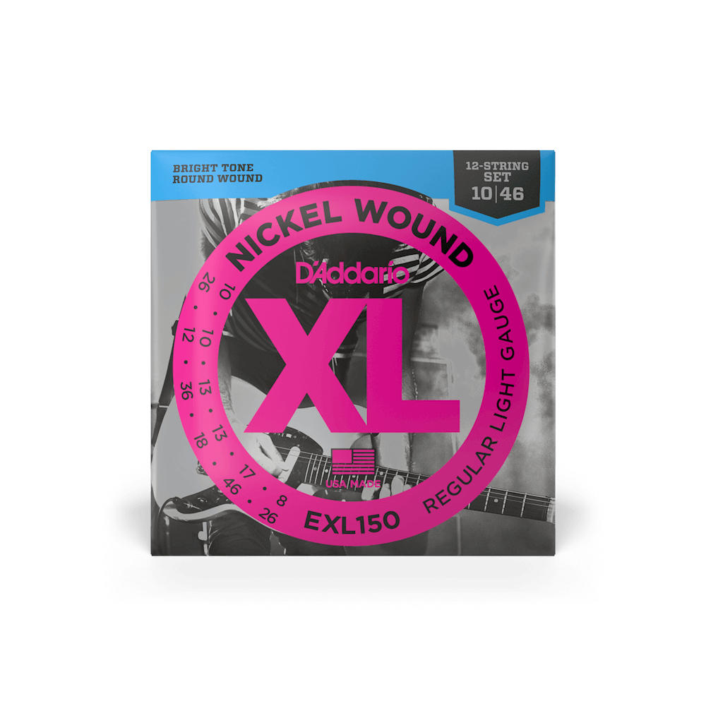 D`ADDARIO EXL150 XL NICKEL WOUND REGULAR LIGHT 12-STRING (10-46)