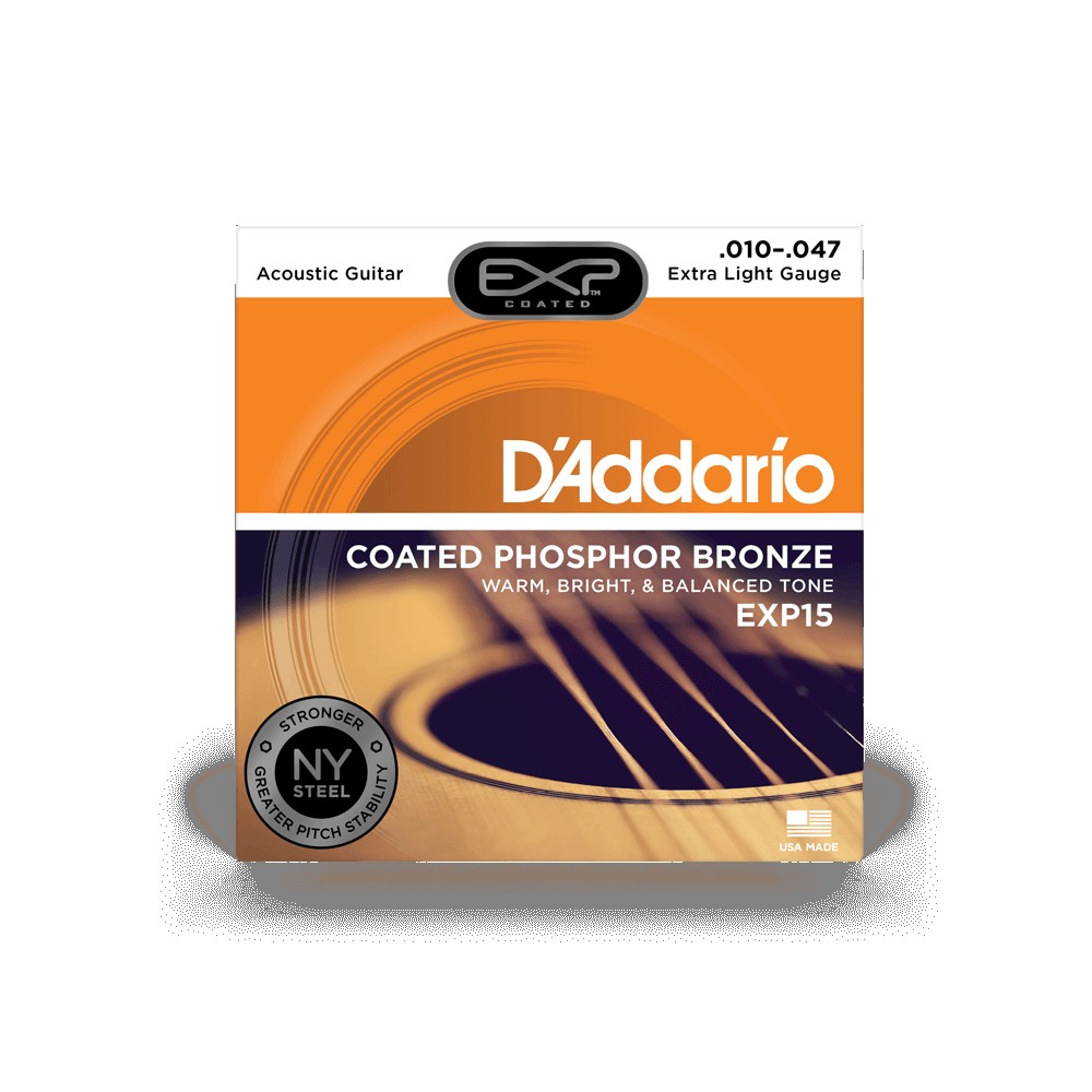 D`ADDARIO EXP15 EXP COATED PHOSPHOR BRONZE EXTRA LIGHT (10-47)