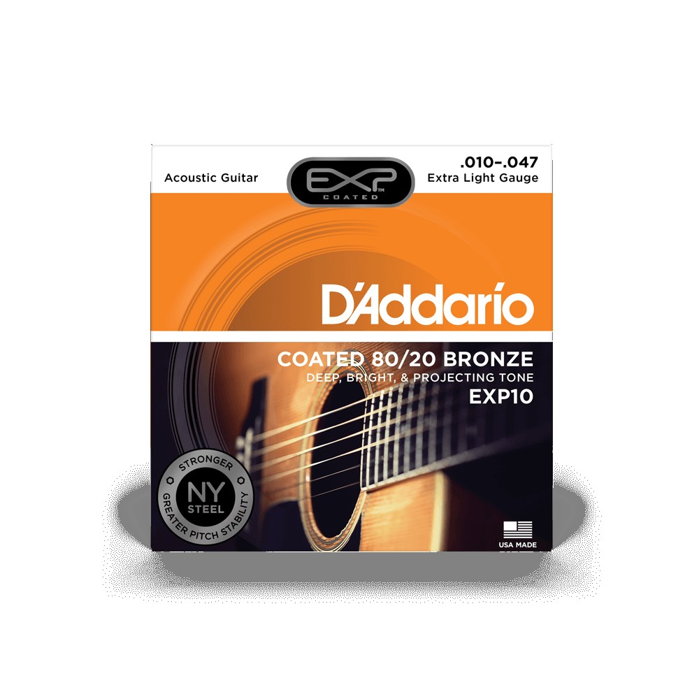D`ADDARIO EXP10 EXP COATED 80/20 BRONZE EXTRA LIGHT (10-47)