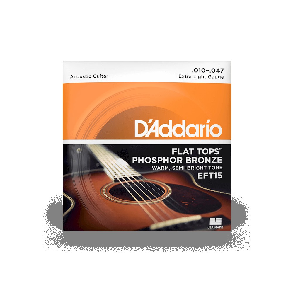 D`ADDARIO EFT15 FLAT TOPS PHOSPHOR BRONZE EXTRA LIGHT (10-47)