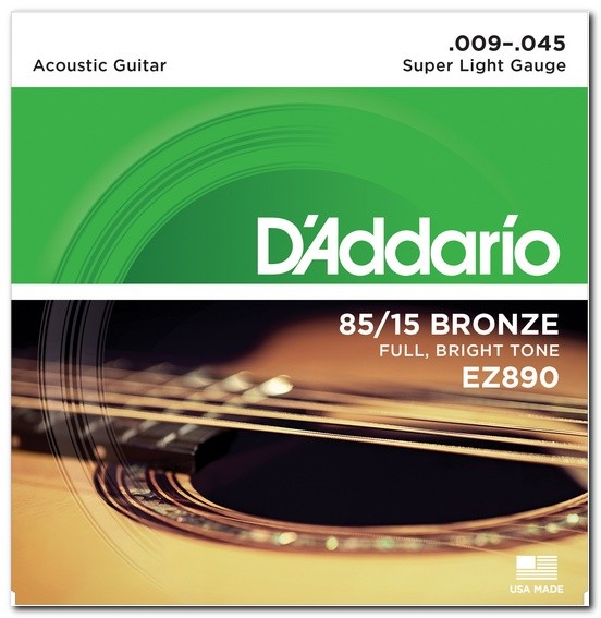 D`ADDARIO EZ890 85/15 BRONZE SUPER LIGHT (09-45)