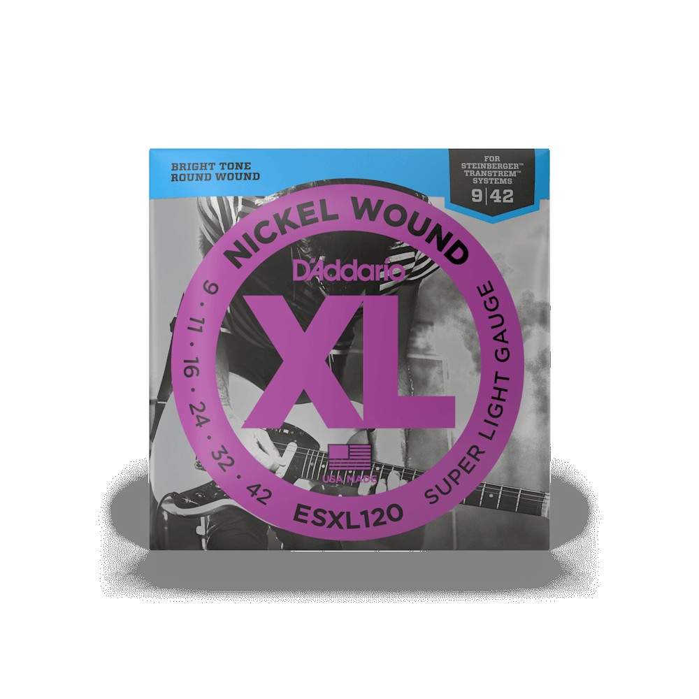 D`ADDARIO ESXL120 XL NICKEL WOUND SUPER LIGHT DOUBLE BALL END (09-42)