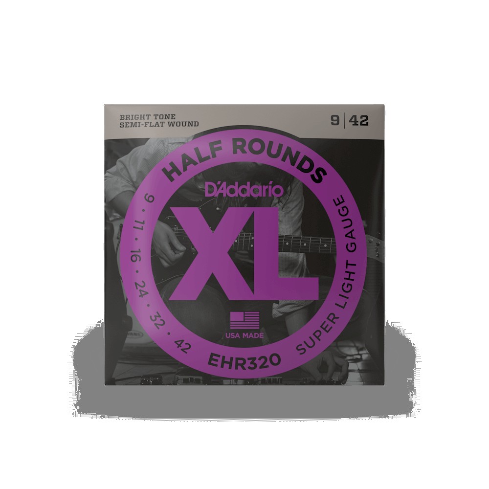 D`ADDARIO EHR320 XL HALF ROUNDS SUPER LIGHT (09-42)