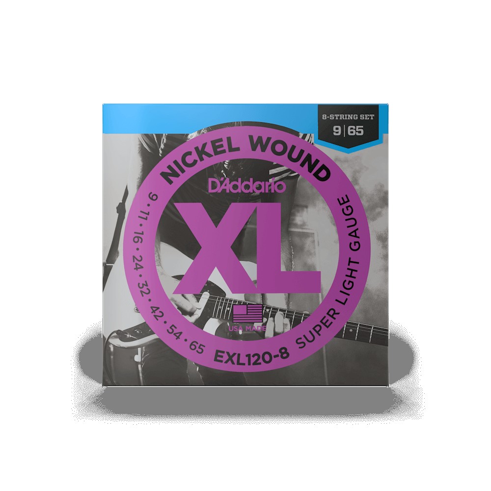 D`ADDARIO EXL120-8 XL NICKEL WOUND 8-STRING SUPER LIGHT (09-65)