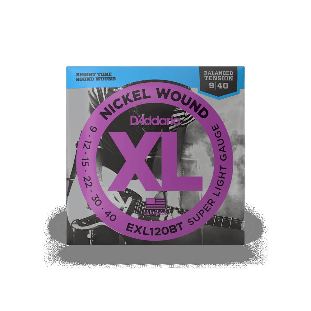 D`ADDARIO EXL120BT XL NICKEL WOUND BALANCED TENSION SUPER LIGHT (09-40)