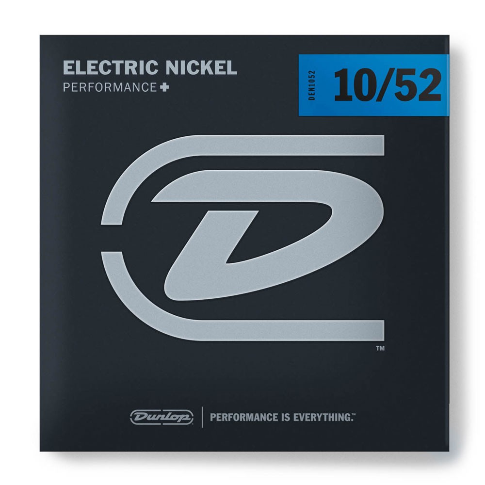 DUNLOP DEN1052 PERFORMANCE+ ELECTRIC GUITAR STRINGS 10-52