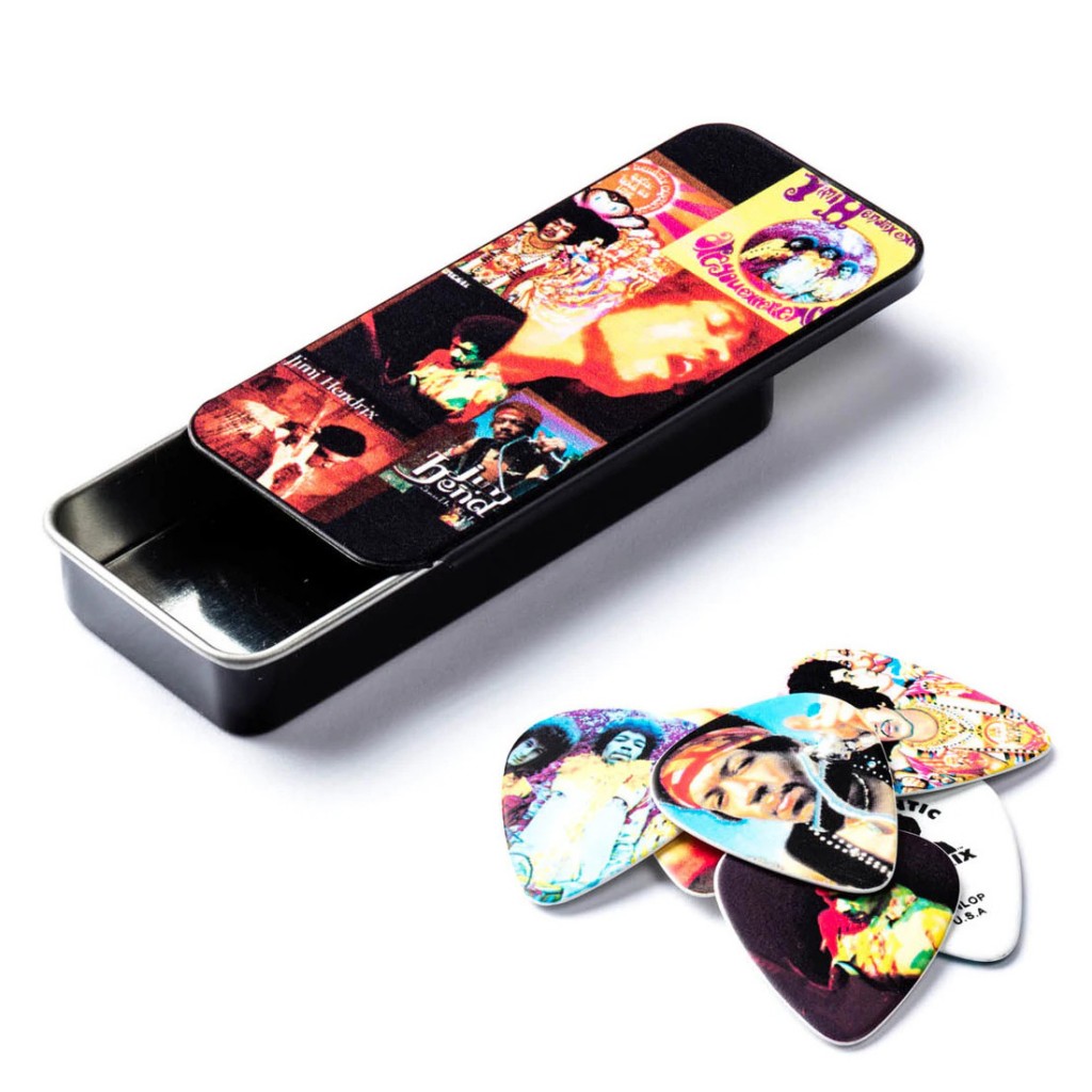 DUNLOP JIMI HENDRIX MONTAGE PICK TIN (HEAVY)
