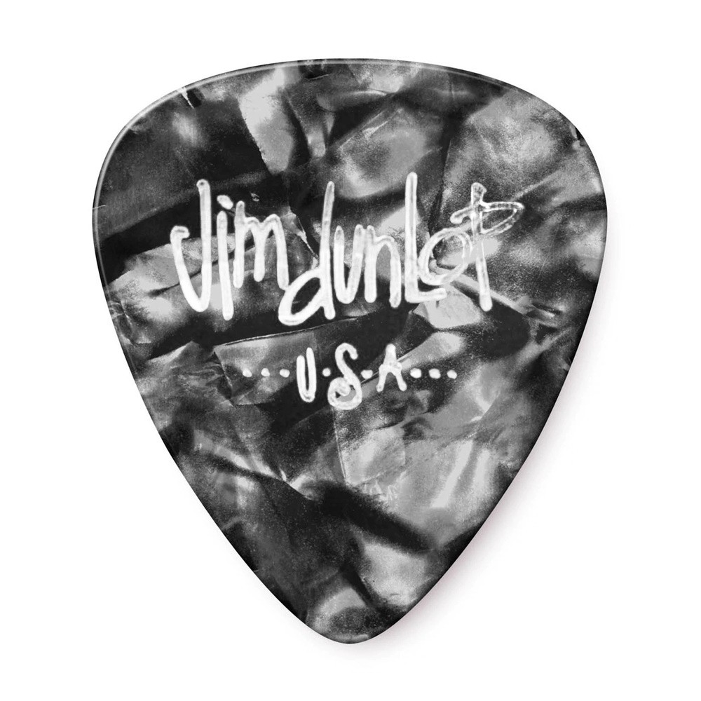 DUNLOP CELLULOID BLACK PEARLOID PICK HEAVY