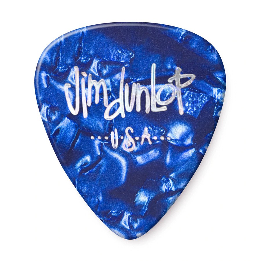 DUNLOP CELLULOID BLUE PEARLOID PICK HEAVY