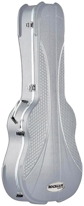 ROCKCASE RC ABS 10509S Premium Line - Acoustic Guitar ABS Case, curved - Silver