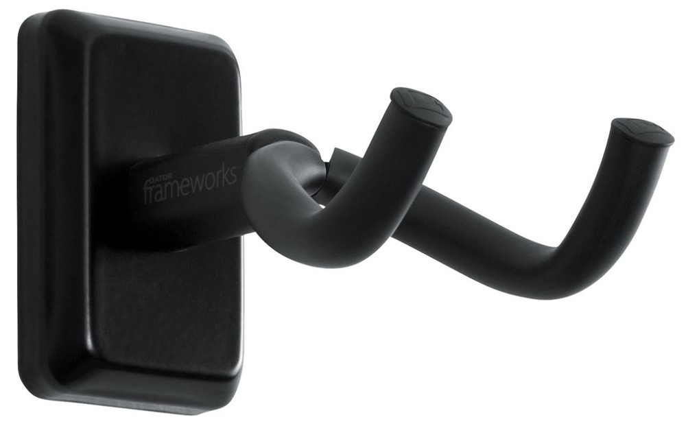 GATOR FRAMEWORKS GFW-GTR-HNGRBLK Black Wall Mount Guitar Hanger