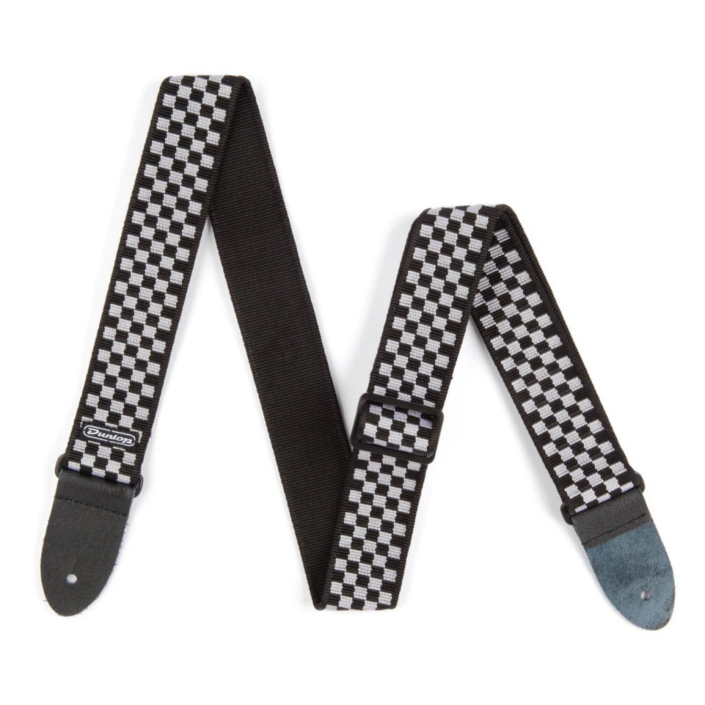 DUNLOP D3831BK CLASSIC BLACK/WHITE CHECK STRAP