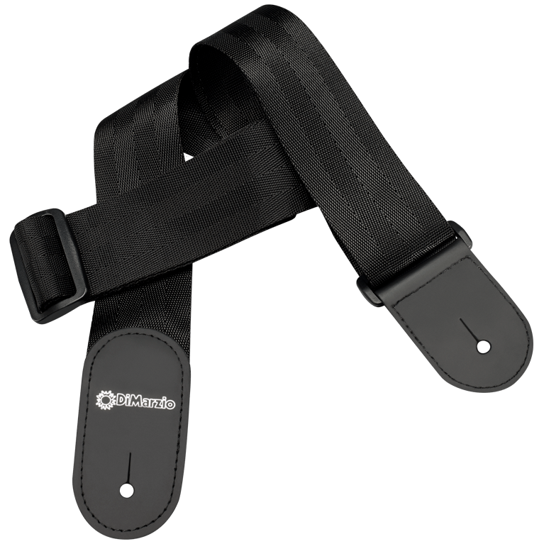 DIMARZIO NYLON WITH LEATHER ENDS (BLACK)