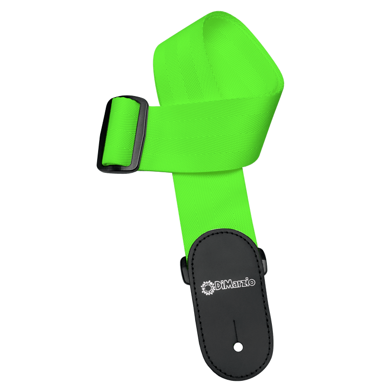 DIMARZIO NYLON WITH LEATHER ENDS (NEON GREEN)