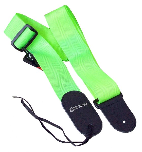 DIMARZIO NYLON WITH LEATHER ENDS (NEON GREEN)