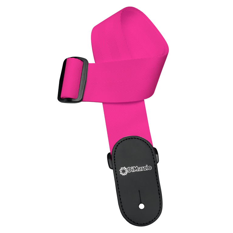 DIMARZIO NYLON WITH LEATHER ENDS (NEON PINK)