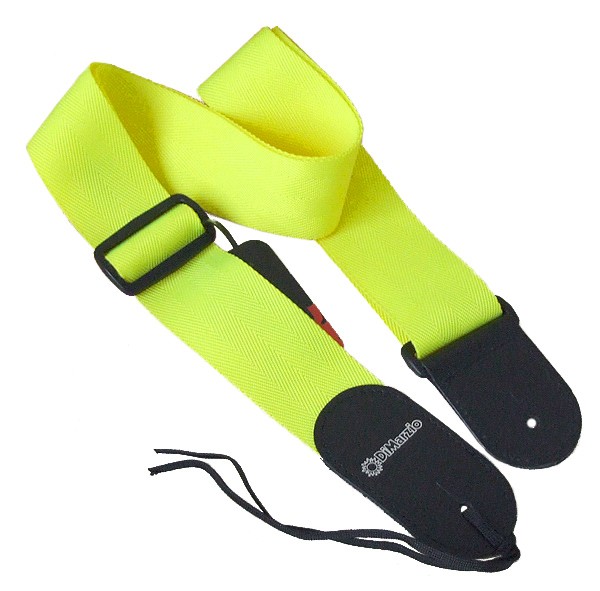 DIMARZIO NYLON WITH LEATHER ENDS (NEON YELLOW)