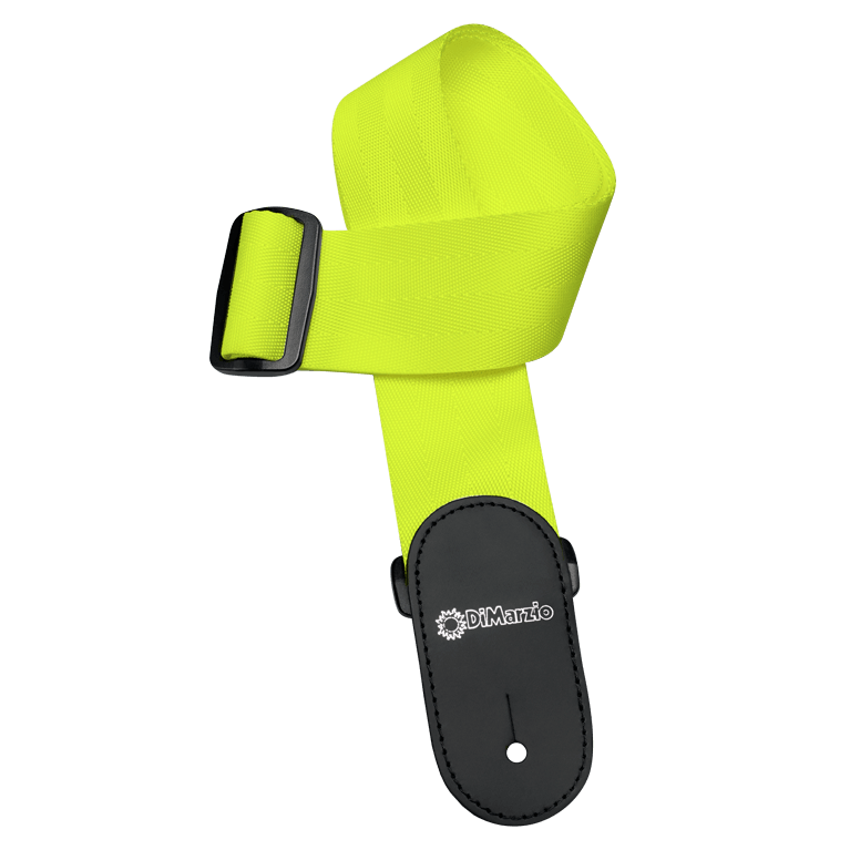 DIMARZIO NYLON WITH LEATHER ENDS (NEON YELLOW)