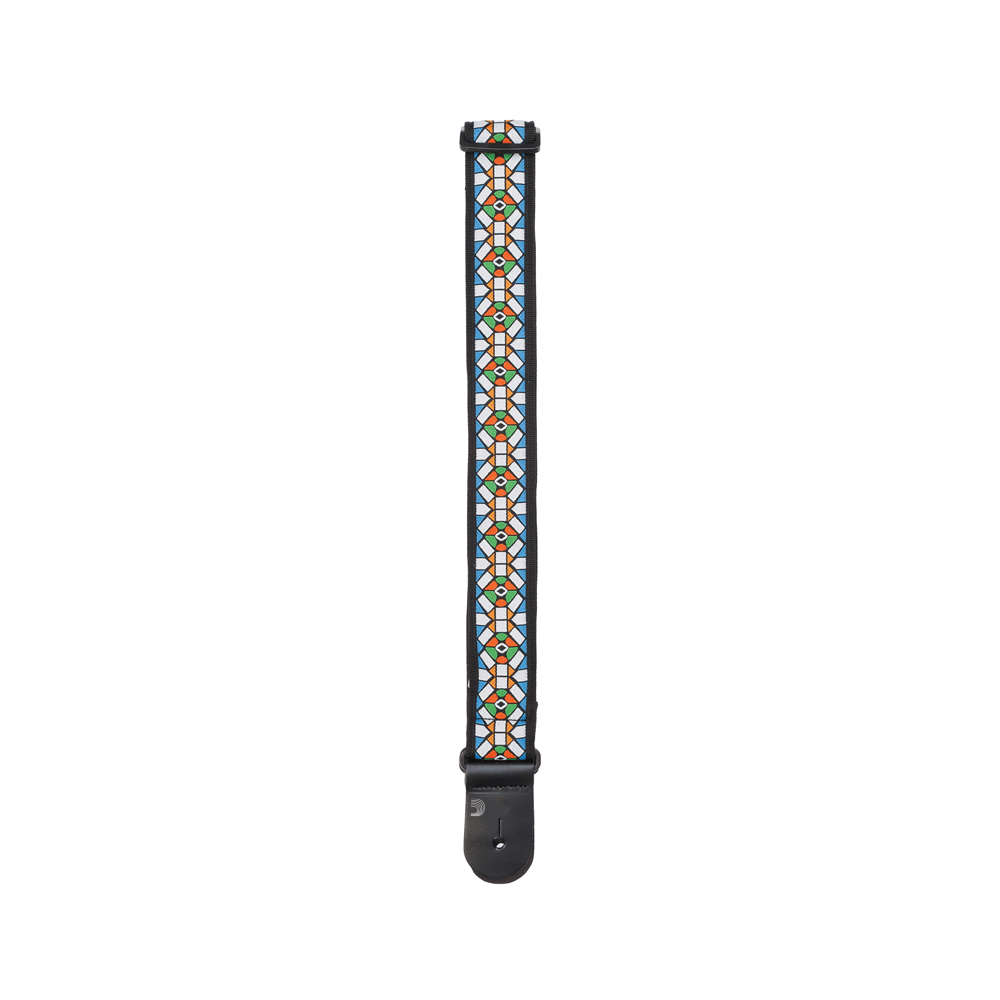 D'ADDARIO 50E02 NYLON WOVEN GUITAR STRAP (STAINED GLASS)