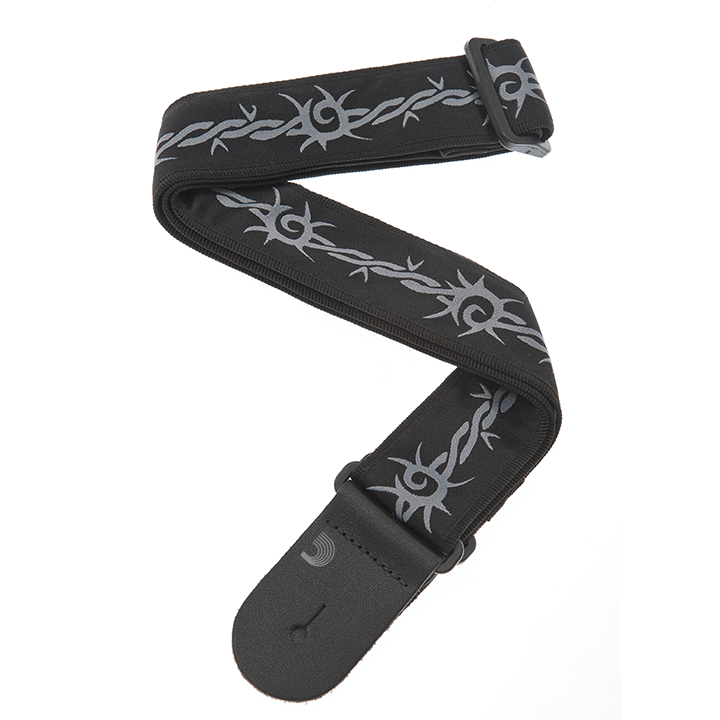 D'ADDARIO PLANET LOCK GUITAR STRAP (BARBED WIRE)