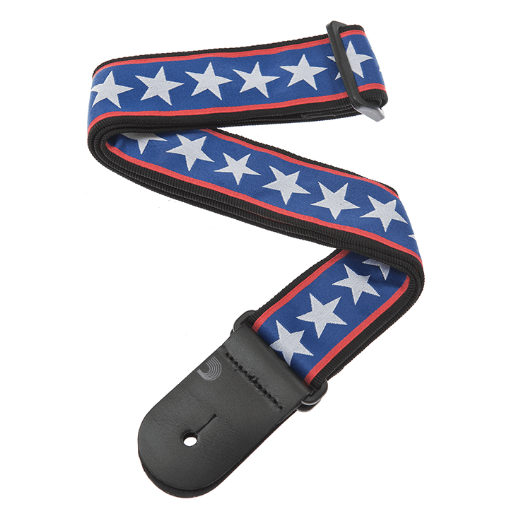 D'ADDARIO PLANET LOCK GUITAR STRAP (STARS & STRIPES)