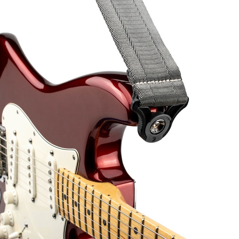 D'ADDARIO 50BAL09 AUTO LOCK GUITAR STRAP (METAL GREY)
