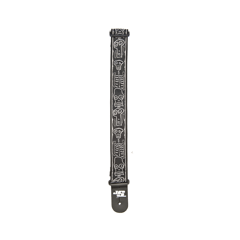 D'ADDARIO JOE SATRANI WOVEN GUITAR STRAP (Skull N Bones)