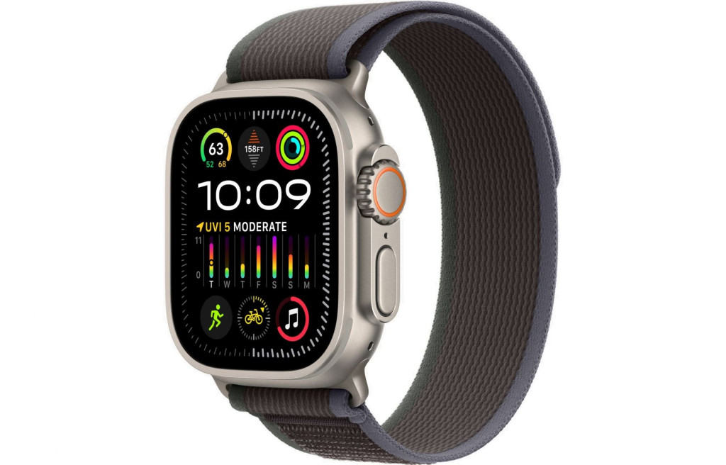 Apple Watch Ultra 2 GPS + Cellular 49mm Titanium Case with Blue/Black Trail Loop - S/M (MRF53)