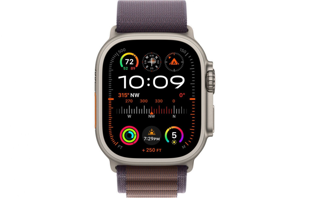 Apple Watch Ultra 2 GPS + Cellular 49mm Titanium Case with Indigo Alpine Loop - Large (MREW3)