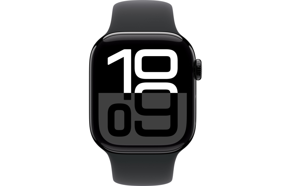 Apple Watch Series 10 GPS 42mm Jet Black Alu. Case w. Black Sport Band - M/L (MWWF3)