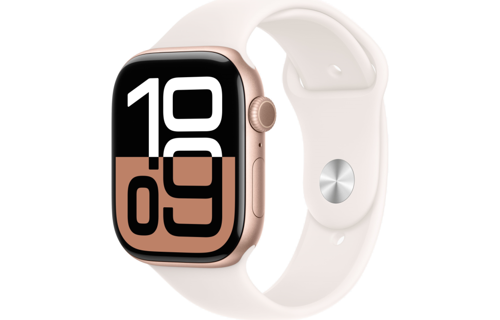 Apple Watch Series 10 GPS 42mm Rose Gold Alu. Case w. Light Blush Sport Band - S/M (MWWH3)