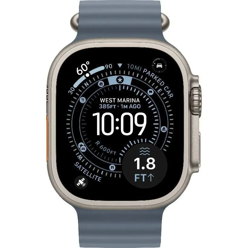 Apple Watch Ultra 3 GPS + Cellular 49mm Natural Tit. Case w. Anchor Blue Ocean Band (MEWH4)