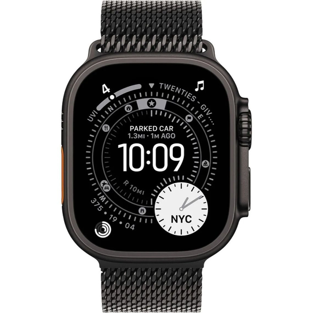 Apple Watch Ultra 3 GPS + Cellular 49mm Black Tit. Case w. Black Tit. Milanese Loop - Medium (MF1Q4)