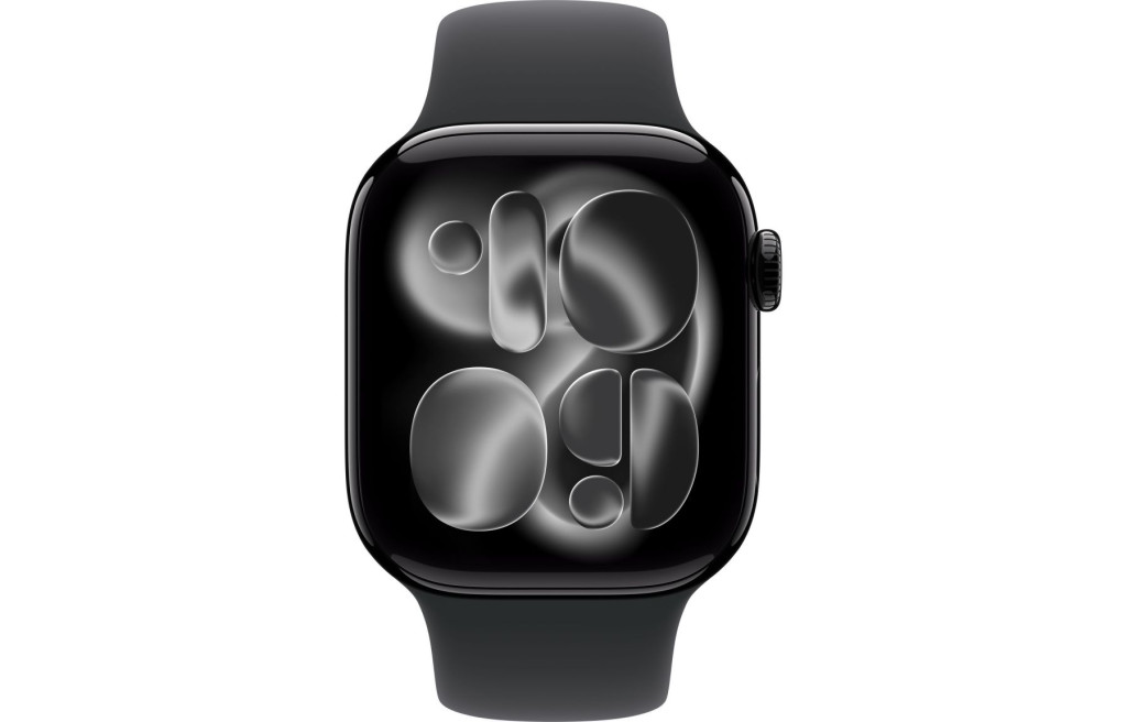 Apple Watch Series 11 GPS 46mm Jet Black Alu. Case w. Black S. Band - M/L (MEUX4)