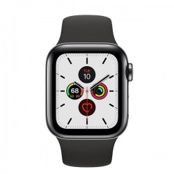 Apple Watch Series 5 LTE 44mm Space Black Steel w. Black b.- Space Black Steel (MWW72) 