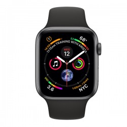 Apple Watch Series 4 (GPS) 44mm Space Gray Aluminum w. Black Sport Band (MU6D2)