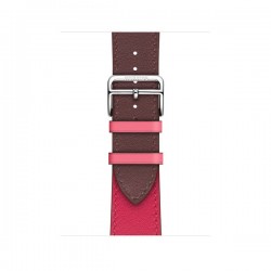 Apple Watch Hermes Series 4 GPS + LTE 40mm Steel c. w. Bordeaux/Rose/Swift Single Tour (MU6N2)