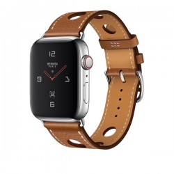 Apple Watch Hermes Series 4 GPS + LTE 44mm Steel w. Fauve Grained Barenia Leather (MU9D2)