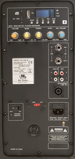 HL AUDIO MACK15A USB BT