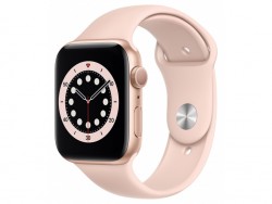 Apple Watch Series 6 GPS 44mm Gold Aluminium Case with Pink Sand Sport Band (M00E3)