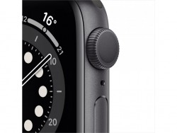 Apple Watch Series 6 LTE 44mm Space Gray Aluminum Case with Black Sport Band (M07H3)