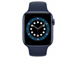 Apple Watch Series 6 LTE 44mm Blue Aluminum Case with Deep Navy Sport Band (M07J3)