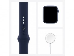 Apple Watch Series 6 LTE 44mm Blue Aluminum Case with Deep Navy Sport Band (M07J3)