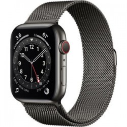 Apple Watch Series 6 LTE 44mm Graphite Stainless Steel Case with Graphite Milanese Loop (M07R3)