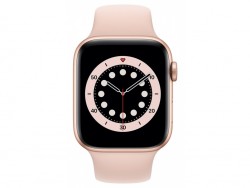 Apple Watch Series 6 LTE 40mm Gold Aluminum Case with Pink Sand Sport Band (M02P3)