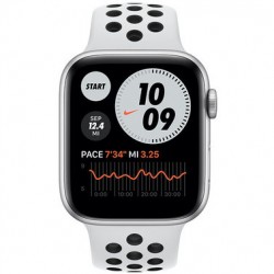  Apple Watch Nike Series 6 GPS 40mm Silver Al Case with Pure Platinum/Black Nike Sport Band (M00T3)