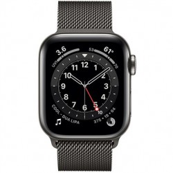 Apple Watch Series 6 LTE 40mm Graphite Stainless Steel Case with Graphite Milanese Loop (MG2U3)